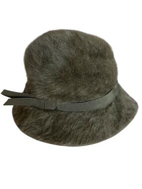 Vintage Kangol Figueroa green Fur Bucket Hat England rabbit